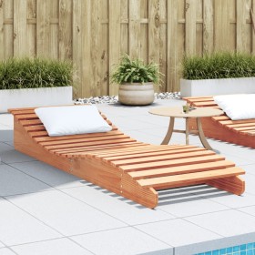 Tumbona de madera maciza de pino marrón cera 205x60x31,5 cm de , Tumbonas - Ref: Foro24-844650, Precio: 102,85 €, Descuento: %