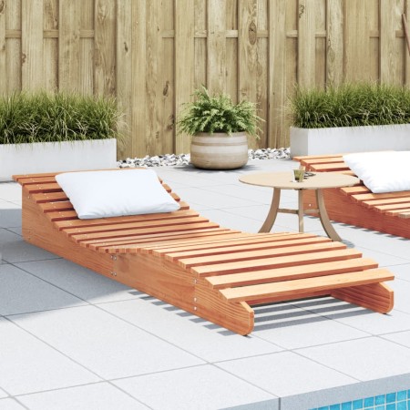 Tumbona de madera maciza de pino marrón cera 205x60x31,5 cm de , Tumbonas - Ref: Foro24-844650, Precio: 102,85 €, Descuento: %