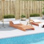 Tumbona de madera maciza de pino marrón cera 205x60x31,5 cm de , Tumbonas - Ref: Foro24-844650, Precio: 102,85 €, Descuento: %
