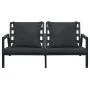 Set muebles de jardín con cojines 4 pzas aluminio gris oscuro de vidaXL, Conjuntos de jardín - Ref: Foro24-47818, Precio: 690...