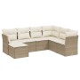 Set sofás de jardín 7 piezas y cojines ratán sintético beige de , Conjuntos de jardín - Ref: Foro24-3263214, Precio: 459,92 €...