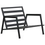 Set muebles de jardín con cojines 4 pzas aluminio gris oscuro de vidaXL, Conjuntos de jardín - Ref: Foro24-47818, Precio: 701...