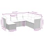 Set de sofás de jardín 7 piezas con cojines ratán PE gris de , Conjuntos de jardín - Ref: Foro24-3263216, Precio: 405,39 €, D...