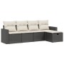 Set de muebles de jardín 5 pzas y cojines ratán sintético negro de , Conjuntos de jardín - Ref: Foro24-3263462, Precio: 287,6...