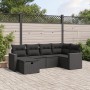Set de sofás de jardín 6 piezas y cojines ratán sintético negro de , Conjuntos de jardín - Ref: Foro24-3263481, Precio: 387,7...