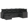 Set de sofás de jardín 6 piezas y cojines ratán sintético negro de , Conjuntos de jardín - Ref: Foro24-3263481, Precio: 387,7...
