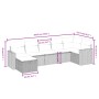 Set de sofás de jardín 7 piezas con cojines ratán PE gris de , Conjuntos de jardín - Ref: Foro24-3263506, Precio: 416,18 €, D...