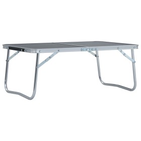 Mesa de camping plegable aluminio gris 60x40 cm de vidaXL, Mobiliario de camping - Ref: Foro24-48187, Precio: 28,10 €, Descue...