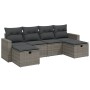 Set de muebles de jardín 6 pzas y cojines ratán sintético gris de , Conjuntos de jardín - Ref: Foro24-3263546, Precio: 341,55...