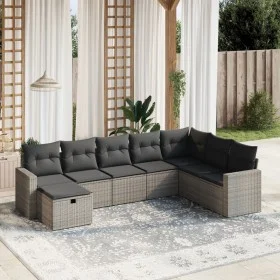 Set de sofás de jardín 8 pzas y cojines ratán sintético gris de , Conjuntos de jardín - Ref: Foro24-3263586, Precio: 473,36 €...