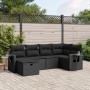 Set de sofás de jardín 6 piezas y cojines ratán sintético negro de , Conjuntos de jardín - Ref: Foro24-3263791, Precio: 391,9...