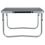 Mesa de camping plegable aluminio gris 60x40 cm de vidaXL, Mobiliario de camping - Ref: Foro24-48187, Precio: 28,10 €, Descue...
