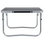 Mesa de camping plegable aluminio gris 60x40 cm de vidaXL, Mobiliario de camping - Ref: Foro24-48187, Precio: 26,93 €, Descue...