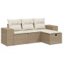Juego de sofás jardín con cojines 4 pzas ratán sintético beige de , Conjuntos de jardín - Ref: Foro24-3264374, Precio: 293,78...