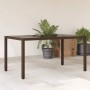 Mesa de jardín superficie de vidrio ratán PE marrón 150x90x75cm de , Mesas de jardín - Ref: Foro24-365534, Precio: 176,39 €, ...