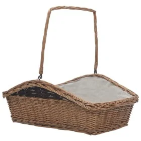 Cesta para leña con asas sauce marrón 61,5x46,5x58 cm de vidaXL, Bolsas y soportes de leña - Ref: Foro24-286989, Precio: 61,6...