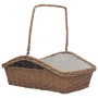 Cesta para leña con asas sauce marrón 61,5x46,5x58 cm de vidaXL, Bolsas y soportes de leña - Ref: Foro24-286989, Precio: 62,7...