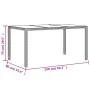 Garden table glass surface PE rattan brown 150x90x75cm by , Garden tables - Ref: Foro24-365534, Price: 172,97 €, Discount: %