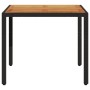 Mesa de jardín superficie madera acacia ratán negro 90x90x75 cm de , Mesas de jardín - Ref: Foro24-365529, Precio: 127,85 €, ...