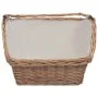 Cesta para leña con asas sauce marrón 61,5x46,5x58 cm de vidaXL, Bolsas y soportes de leña - Ref: Foro24-286989, Precio: 61,6...