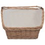 Cesta para leña con asas sauce marrón 61,5x46,5x58 cm de vidaXL, Bolsas y soportes de leña - Ref: Foro24-286989, Precio: 62,7...