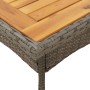 Mesa de jardín superficie de madera ratán PE gris 80x80x75 cm de , Mesas de jardín - Ref: Foro24-365520, Precio: 86,94 €, Des...