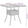 Mesa de jardín superficie de madera ratán PE gris 80x80x75 cm de , Mesas de jardín - Ref: Foro24-365520, Precio: 86,94 €, Des...