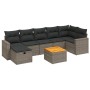 Set de sofás de jardín 8 pzas y cojines ratán sintético gris de , Conjuntos de jardín - Ref: Foro24-3264847, Precio: 457,32 €...