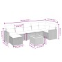 Set de sofás de jardín 8 pzas y cojines ratán sintético gris de , Conjuntos de jardín - Ref: Foro24-3264847, Precio: 457,32 €...