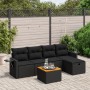 Set de sofás de jardín 6 piezas y cojines ratán sintético negro de , Conjuntos de jardín - Ref: Foro24-3264940, Precio: 351,2...