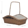 Cesta para leña con asas sauce marrón 61,5x46,5x58 cm de vidaXL, Bolsas y soportes de leña - Ref: Foro24-286989, Precio: 62,7...