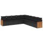 Set de sofás de jardín 8 piezas y cojines ratán sintético negro de , Conjuntos de jardín - Ref: Foro24-3227735, Precio: 550,7...