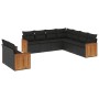Set de sofás de jardín 8 piezas y cojines ratán sintético negro de , Conjuntos de jardín - Ref: Foro24-3227777, Precio: 588,9...