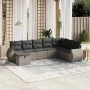 Set de sofás de jardín 8 pzas y cojines ratán sintético gris de , Conjuntos de jardín - Ref: Foro24-3264206, Precio: 505,83 €...