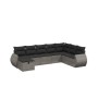 Set de sofás de jardín 8 pzas y cojines ratán sintético gris de , Conjuntos de jardín - Ref: Foro24-3264206, Precio: 506,63 €...