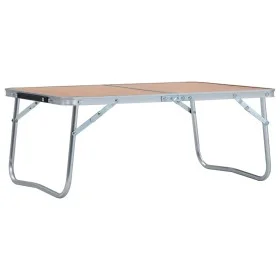 Mesa de camping plegable aluminio marrón 60x40 cm de vidaXL, Mobiliario de camping - Ref: Foro24-48186, Precio: 26,20 €, Desc...