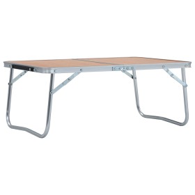 Mesa de camping plegable aluminio marrón 60x40 cm de vidaXL, Mobiliario de camping - Ref: Foro24-48186, Precio: 26,74 €, Desc...