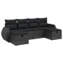 Set de sofás de jardín 6 piezas y cojines ratán sintético negro de , Conjuntos de jardín - Ref: Foro24-3264161, Precio: 374,0...