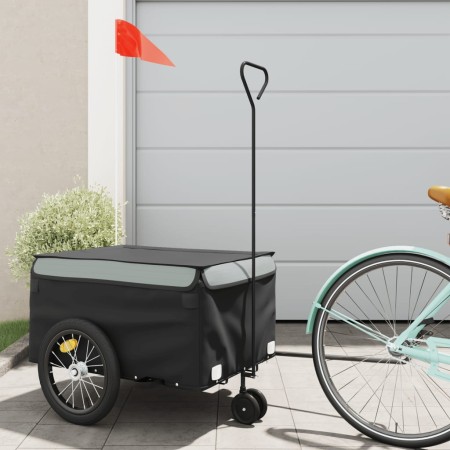 Remolque para bicicleta hierro negro y gris 45 kg de , Remolques para bicicletas - Ref: Foro24-94105, Precio: 93,75 €, Descue...