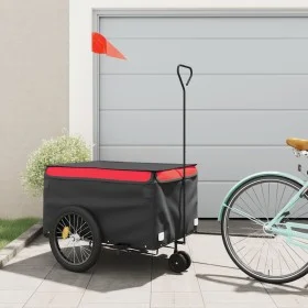 Remolque para bicicleta hierro negro y rojo 45 kg de , Remolques para bicicletas - Ref: Foro24-94111, Precio: 96,97 €, Descue...