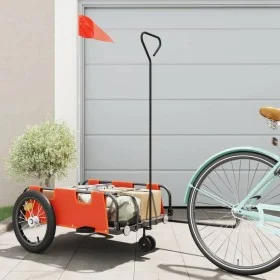 Remolque para bicicletas hierro y tela Oxford naranja de , Remolques para bicicletas - Ref: Foro24-94187, Precio: 82,81 €, De...