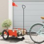 Remolque para bicicletas hierro y tela Oxford naranja de , Remolques para bicicletas - Ref: Foro24-94187, Precio: 84,29 €, De...