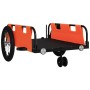 Remolque para bicicletas hierro y tela Oxford naranja de , Remolques para bicicletas - Ref: Foro24-94187, Precio: 84,29 €, De...