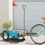 Remolque para bicicletas hierro y tela Oxford azul de , Remolques para bicicletas - Ref: Foro24-94191, Precio: 84,54 €, Descu...