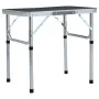 Mesa de camping plegable aluminio gris 60x45 cm de vidaXL, Mobiliario de camping - Ref: Foro24-48180, Precio: 34,11 €, Descue...