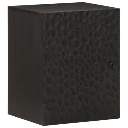 Armario de baño de pared madera maciza mango negro 38x33x48 cm de , Tocadores de baño - Ref: Foro24-356839, Precio: 84,58 €, ...
