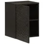 Armario de baño de pared madera maciza mango negro 38x33x48 cm de , Tocadores de baño - Ref: Foro24-356839, Precio: 84,58 €, ...