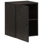 Armario de baño de pared madera maciza mango negro 38x33x48 cm de , Tocadores de baño - Ref: Foro24-356839, Precio: 86,12 €, ...