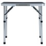 Mesa de camping plegable aluminio gris 60x45 cm de vidaXL, Mobiliario de camping - Ref: Foro24-48180, Precio: 37,11 €, Descue...