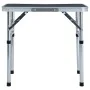 Mesa de camping plegable aluminio gris 60x45 cm de vidaXL, Mobiliario de camping - Ref: Foro24-48180, Precio: 34,11 €, Descue...